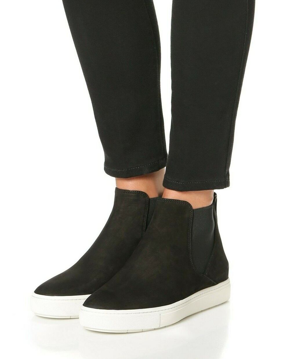 Vince Newlyn Suede Leather High Top Sneakers Slip On Shoes Casual Going Out 5.5